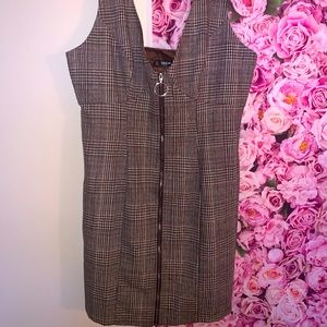 Brown plaid Mini dress🤎